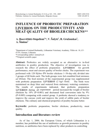 First page of the research document